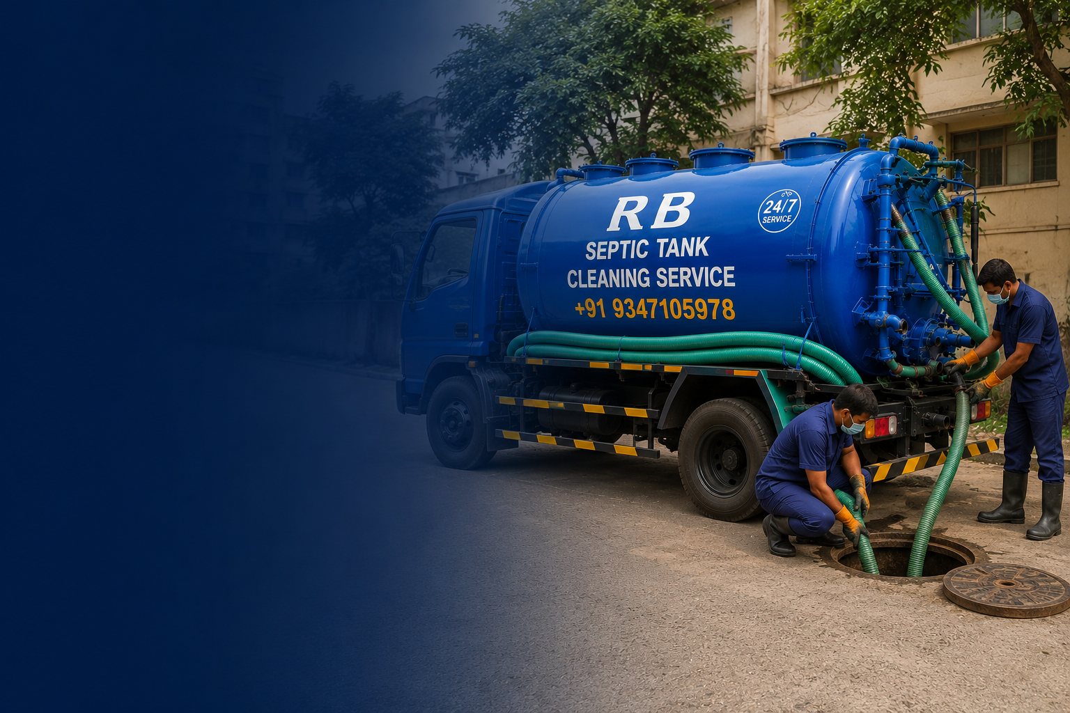 Professional RB Septic Tank Cleaning Service Vehicle in Hyderabad